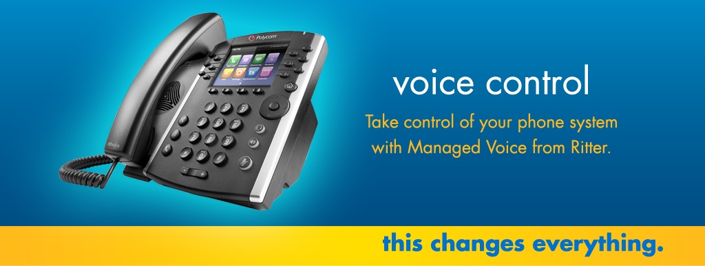 Voice control - take control of your phone system with Managed Voice from Ritter. This changes everything.